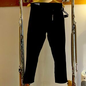 Vintage slim high rise faux leather pants.  Sz 6 short